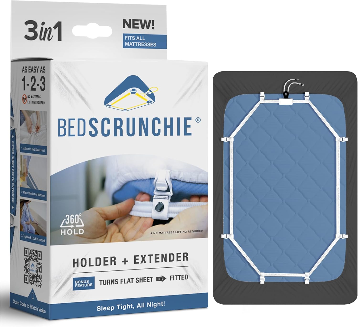 Bed Scrunchie Sheet Holder Straps for All Mattress Sizes