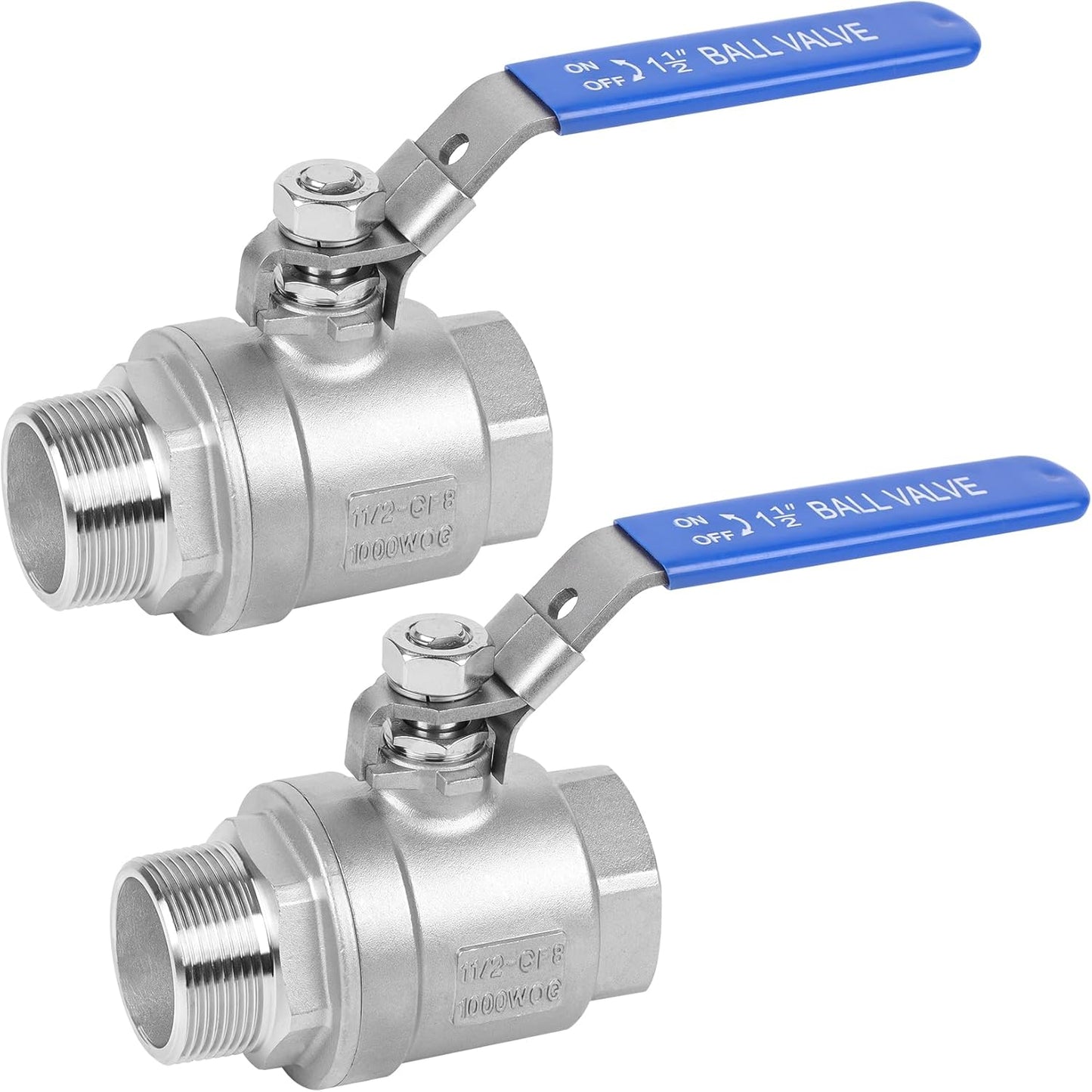YADIAN 1-1/2ft' Ball Valve: Durable Stainless Steel Shut Off