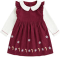 Baby Girls Peter Pan Collar Dress Long Sleeve Winter Autumn - Cute