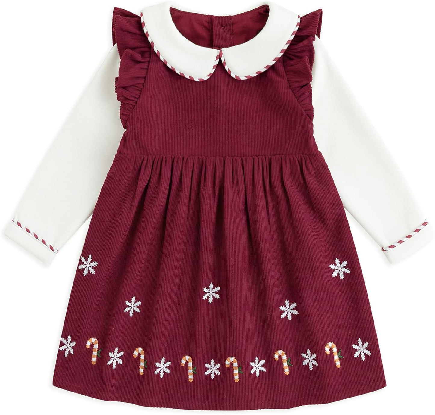 Simplee kids Baby Girls Peter Pan Collar Dress for Winter