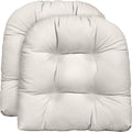 Sunbrella Tufted Wicker U-Shape Cushions Set of 2 - Water & Fade