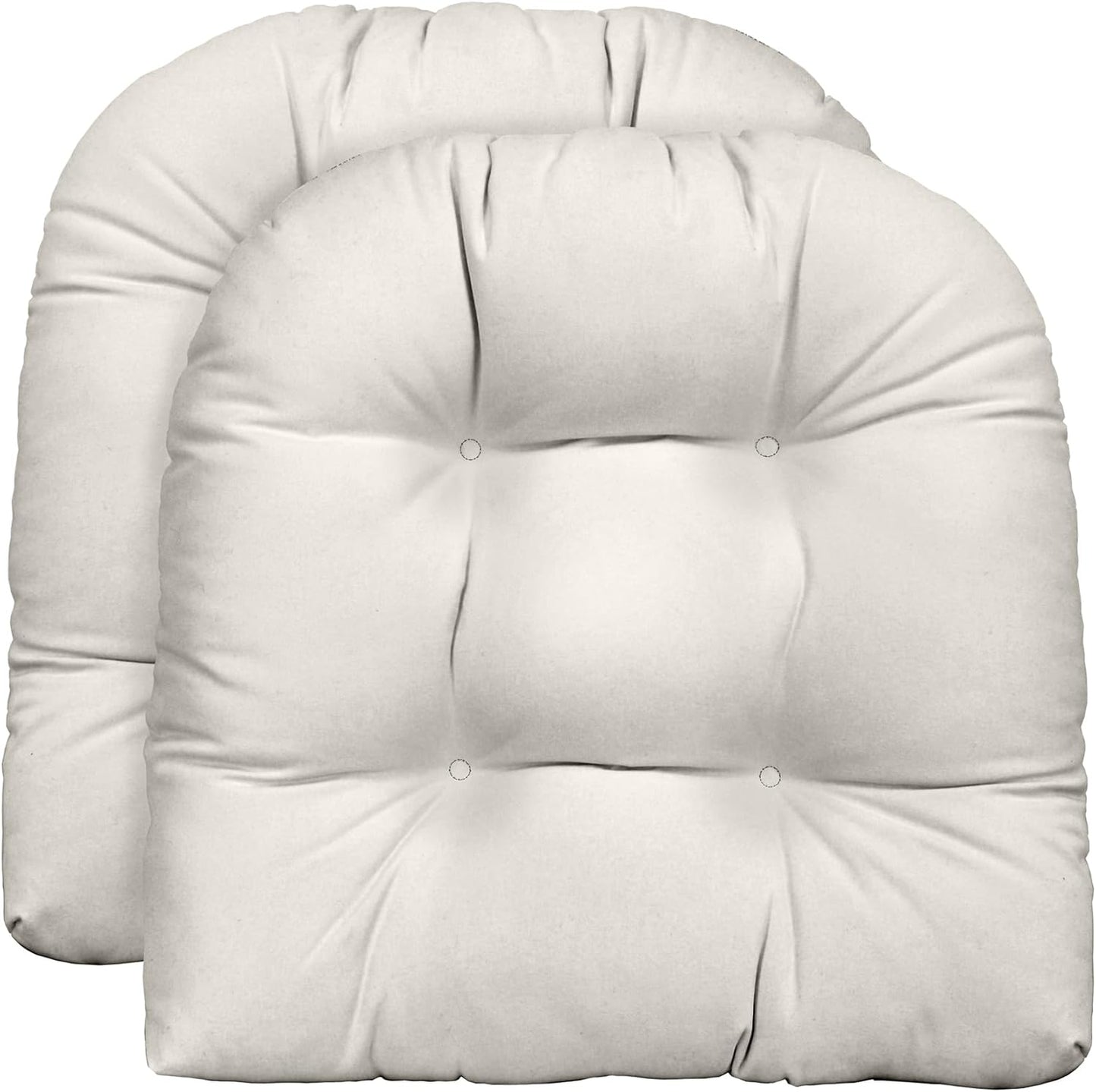 Sunbrella Tufted Wicker U-Shape Cushions Set of 2 for Outdoors