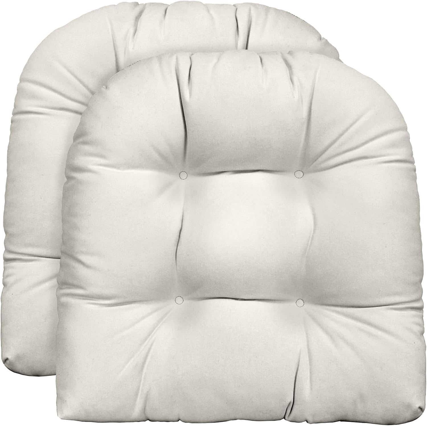 Sunbrella Tufted Wicker U-Shape Cushions Set of 2 for Outdoors