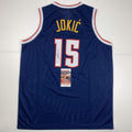 Autographed Nikola Jokic Denver Dark Blue Basketball Jersey - Signed