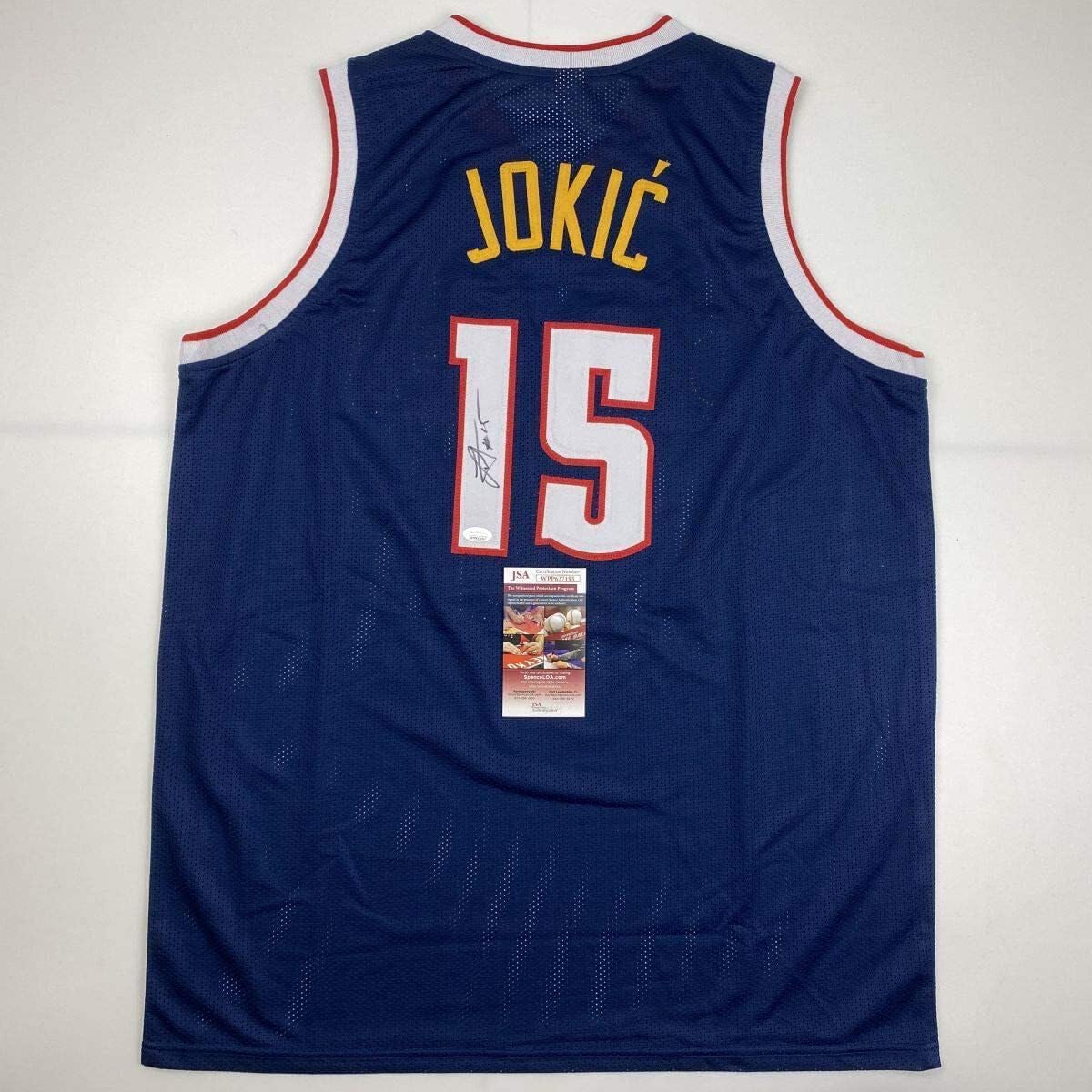 Autographed Nikola Jokic Denver Dark Blue Basketball Jersey