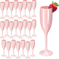 Champagne Flute Acrylic Champagne Glasses Light Pink 24 - Reusable