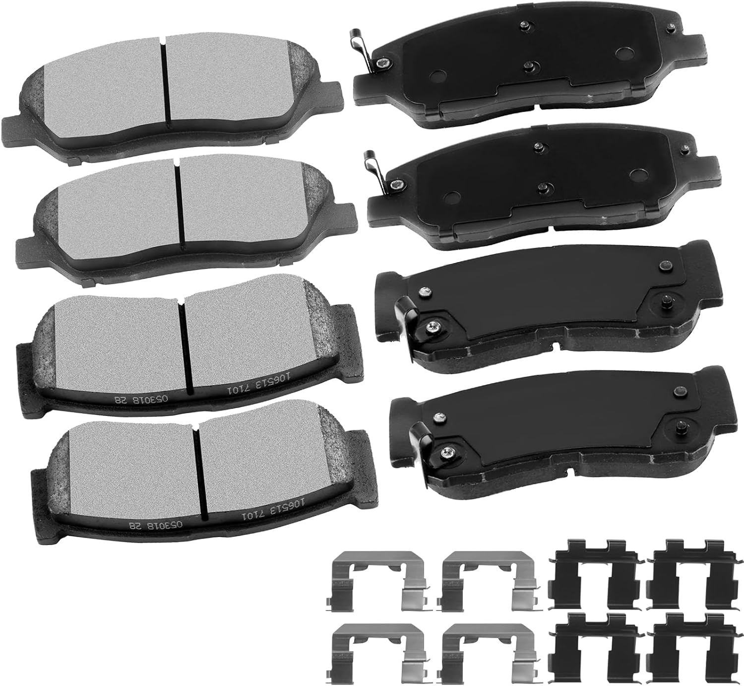 cciyu D1297 D1202 Front & Rear Ceramic Disc Brake Pads Kit