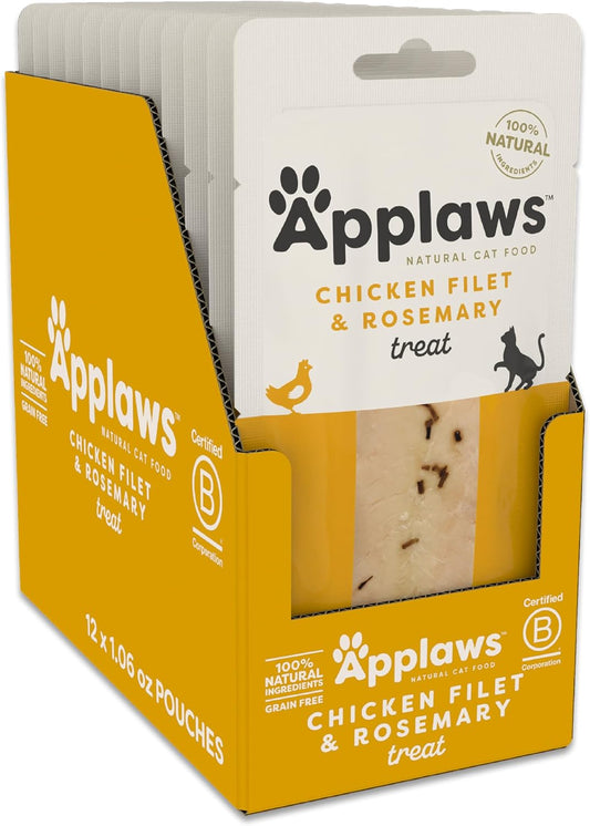 Applaws Natural Cat Treats, Grain-Free Chicken & Rosemary Loins