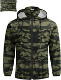 COOFANDY Men's Packable Rain Jacket Lightweight Waterproof Raincoat