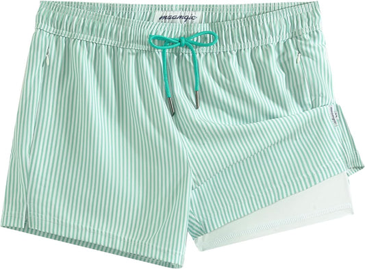 Mens Swim Trunks with Compression Liner for Ultimate Comfort
