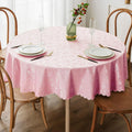 Pink 60ft Round Vinyl Tablecloth - Waterproof Heavy Duty Cover