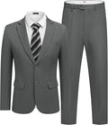 COOFANDY Mens Slim Fit 2 Button Suit Set - Classic Formal Wear