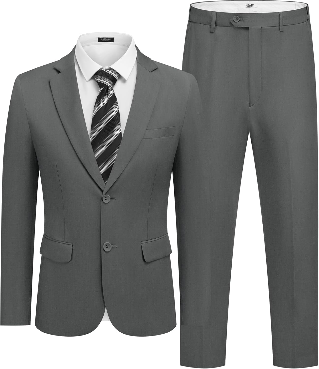 COOFANDY Mens 2 Piece Suit Slim Fit for Wedding and Business