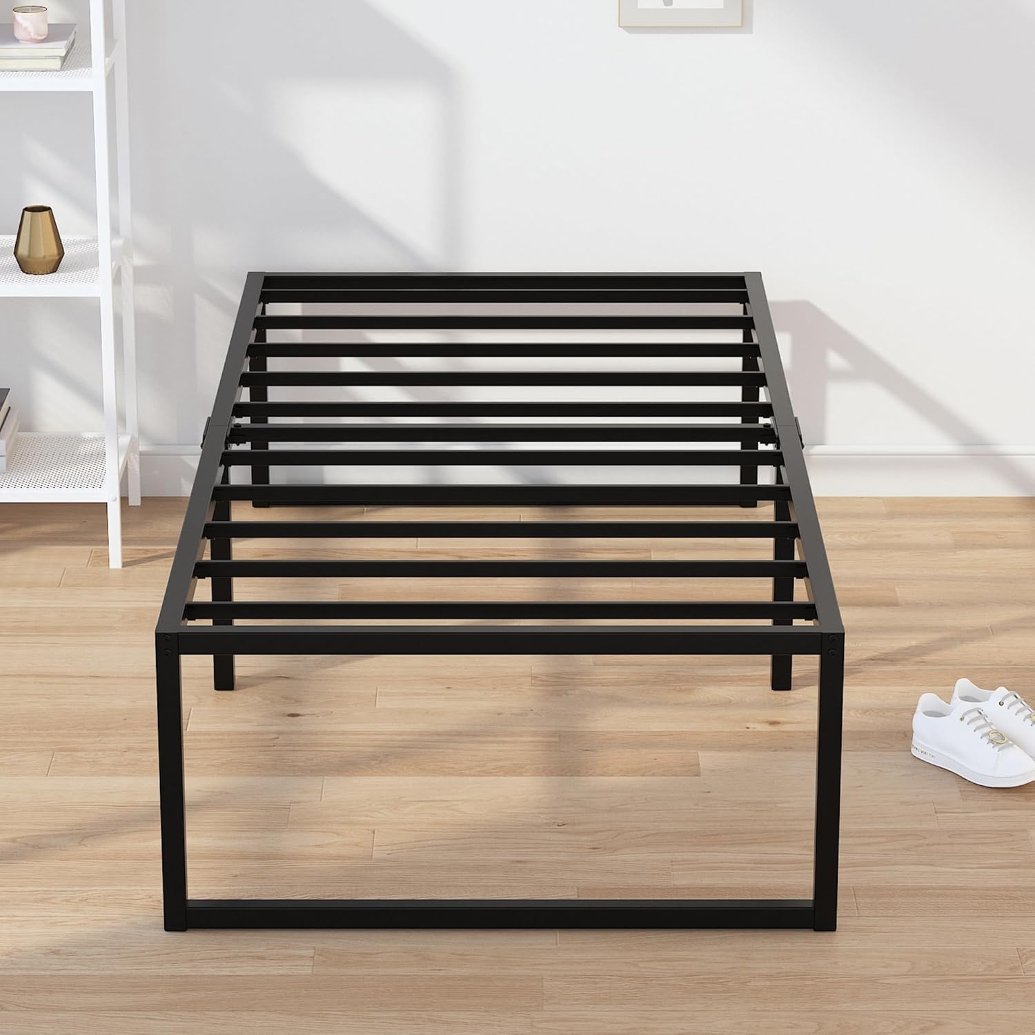 EMODA 18 Inch Narrow Twin Bed Frame - Heavy Duty Metal Design