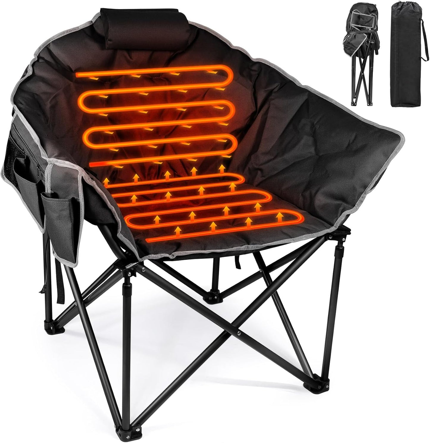 Suteck Heated Camping Chair - Ultimate Comfort & Portable Warmth!