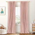 100% Blackout Curtains 50in x 84in Blush Pink Panels - Full Light