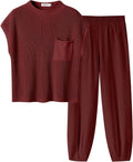 Chic Women's Knit Sweater Vest and Pant Set for Trendy Looks