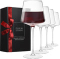 ELIXIR GLASSWARE Red Wine Glasses Set of 4 - Hand Blown Crystal