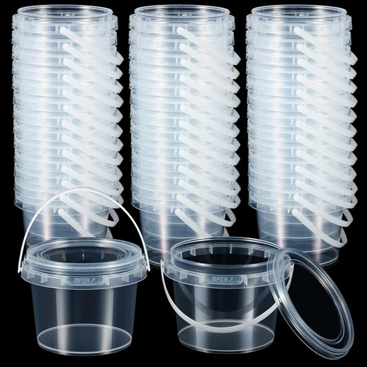 Maxcheck 100 Pcs 10 oz Containers with Lids for Craft Storage