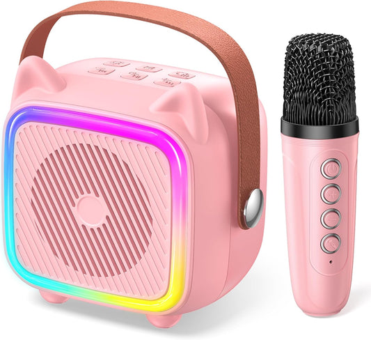 Portable Bluetooth Karaoke for Kids - Pink