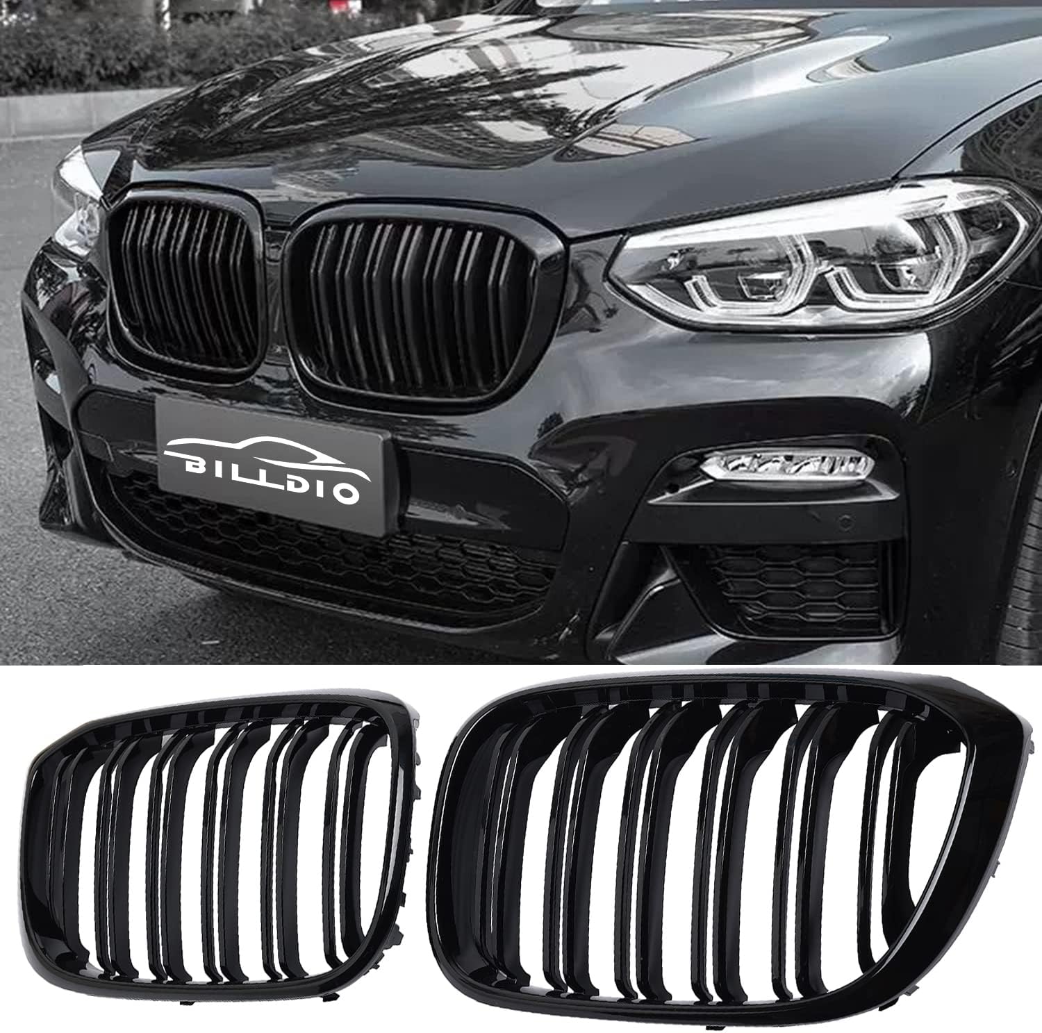 G01 G02 Grille - Black Kidney Grill for 2018-2021 BMW X3 X4