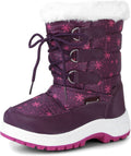 Kids Girls Insulated Fur Winter Snow Boots - Side Zipper Ease