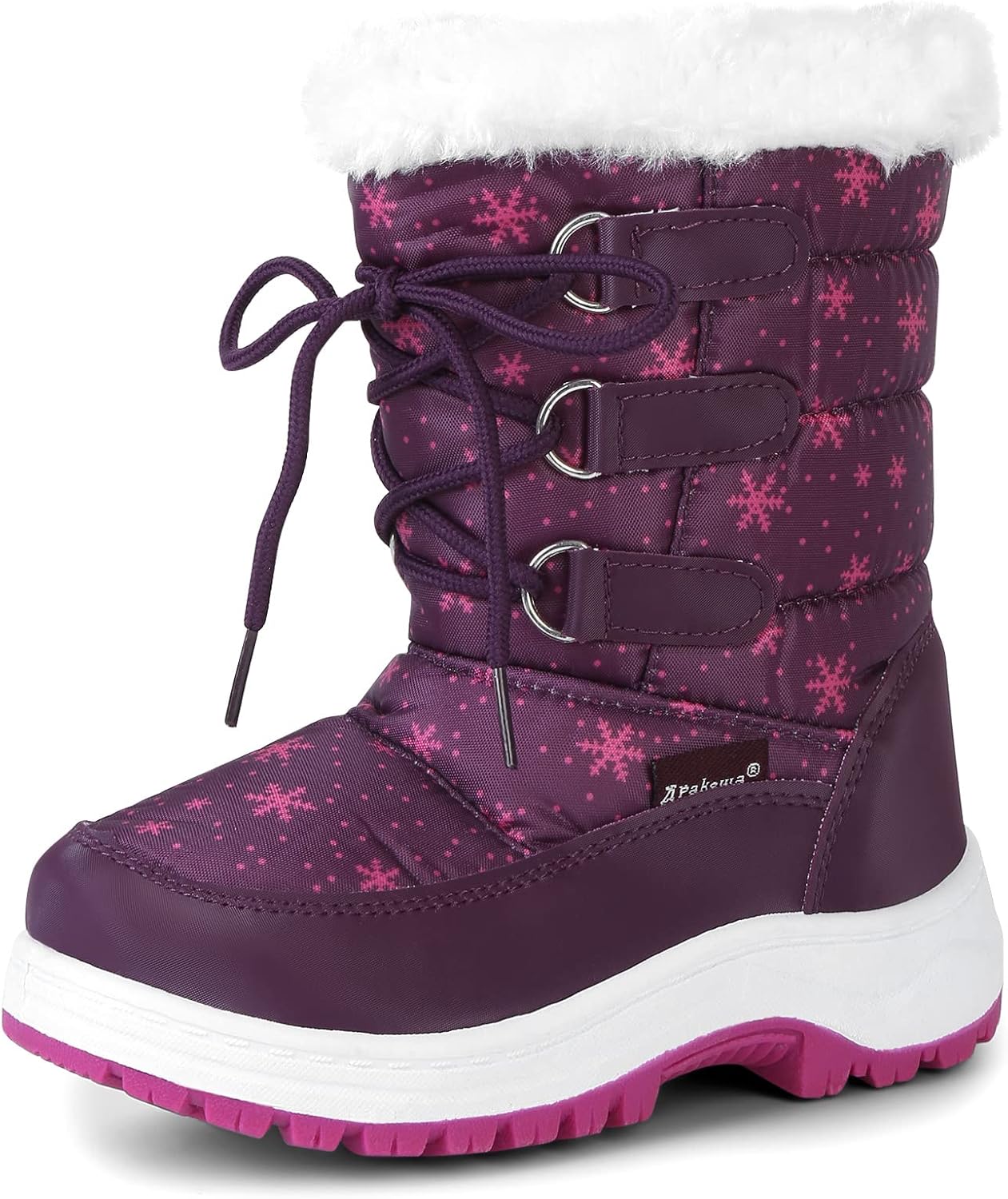 Apakowa Kids Girls Insulated Fur Winter Warm Snow Boots Review