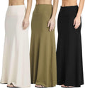 Women's Ultra-Soft Flowy Maxi Skirts 3 Pack - Comfortable, Flattering