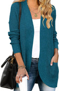 Womens Long Sleeve Open Front Cardigan - Cozy Draped Sweater Women's