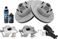 Front Performance Brake Pad & Rotor Kit Compatible with 1991-1996