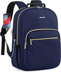 LOVEVOOK Laptop Backpack Purse for Women - Quilted Navy Daypack