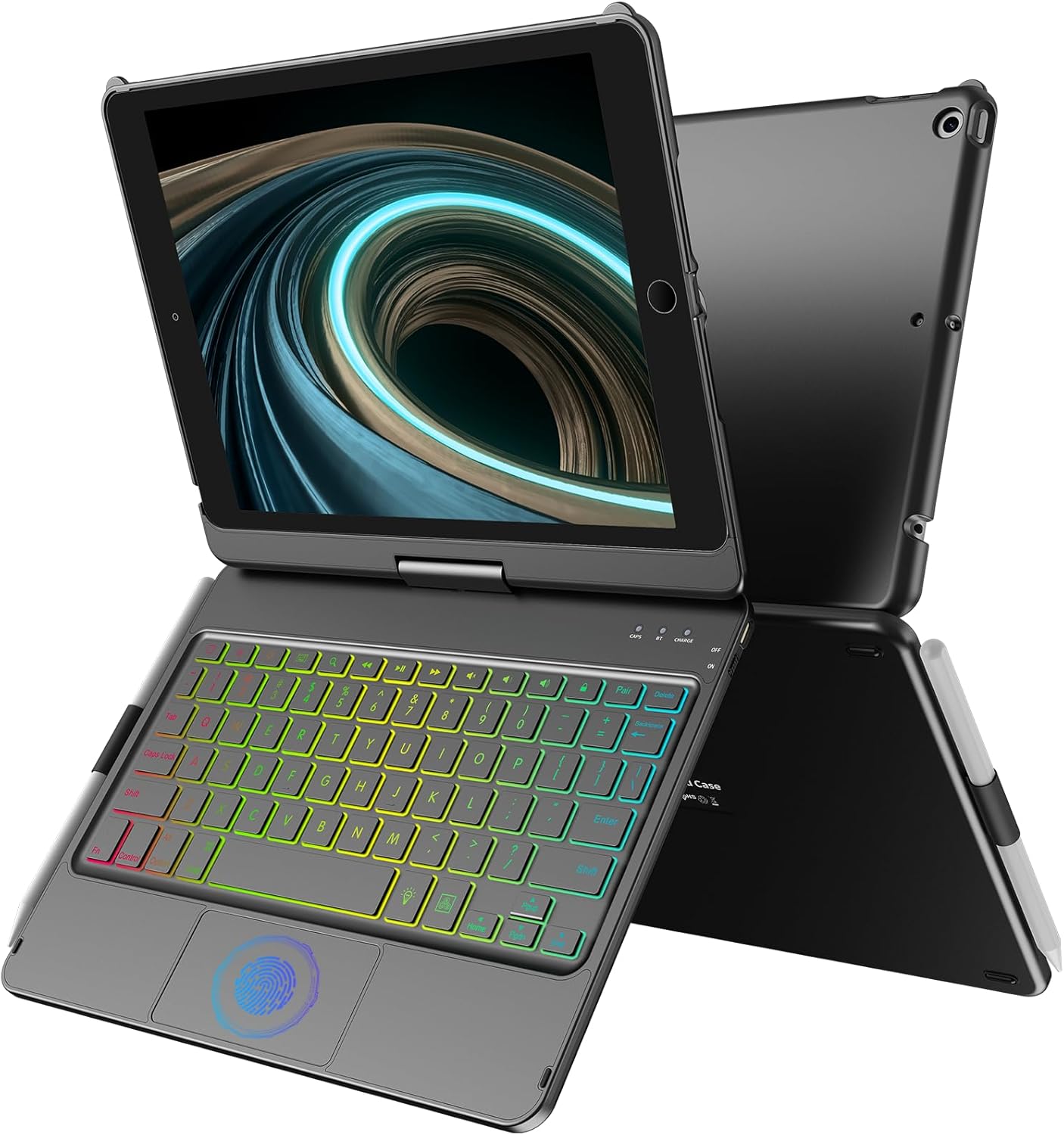 iPad 9th Generation Case with Keyboard and 7 Color Backlit Design