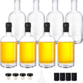 16oz Clear Glass Wine Bottles 8 Pack with Corks - Bottling Kit