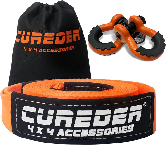 Tow Strap Recovery Kit - 3in x 30ft for Heavy Loads