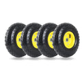 (4 Pack) AR-PRO 10 in Utility Air Tires and Yellow Wheel - Durable