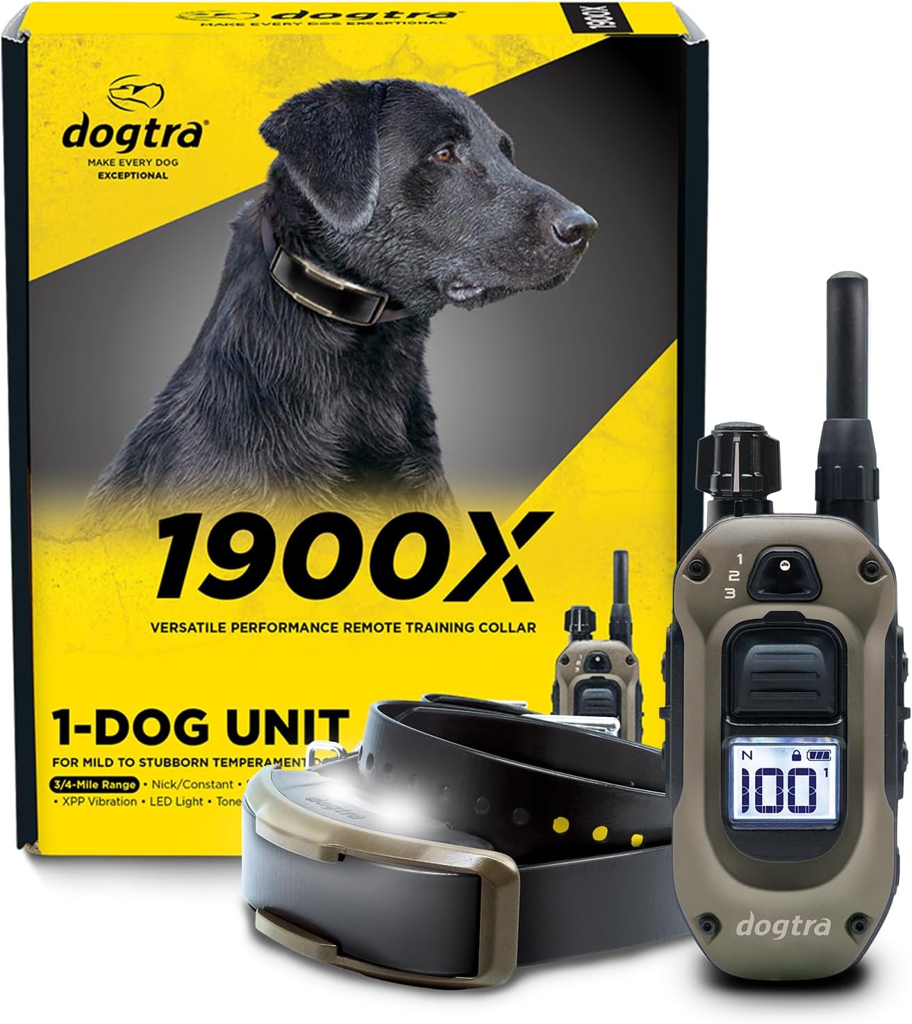 Dogtra 1900X E-Collar for Stubborn Dogs with Remote Control