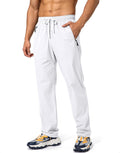 Pudolla Men's Workout Athletic Pants with Zipper Pockets (Style 1R74)