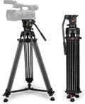 Heavy Duty Tripod 70.8 in Professional Video Tripod - Stable Support