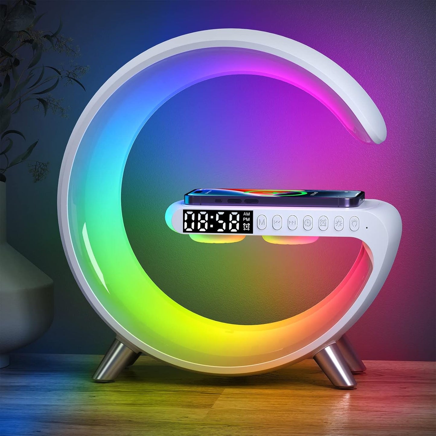 2026 New Smart Table Lamp with Wireless Charger and Speaker