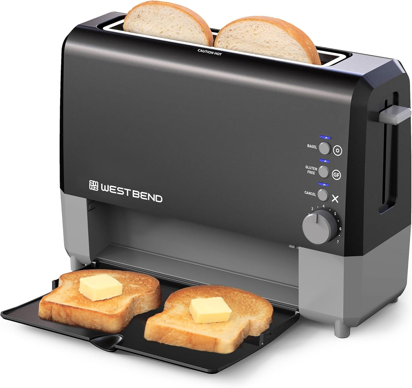 West Bend QuikServe Toaster with Bagel and Gluten-Free Settings