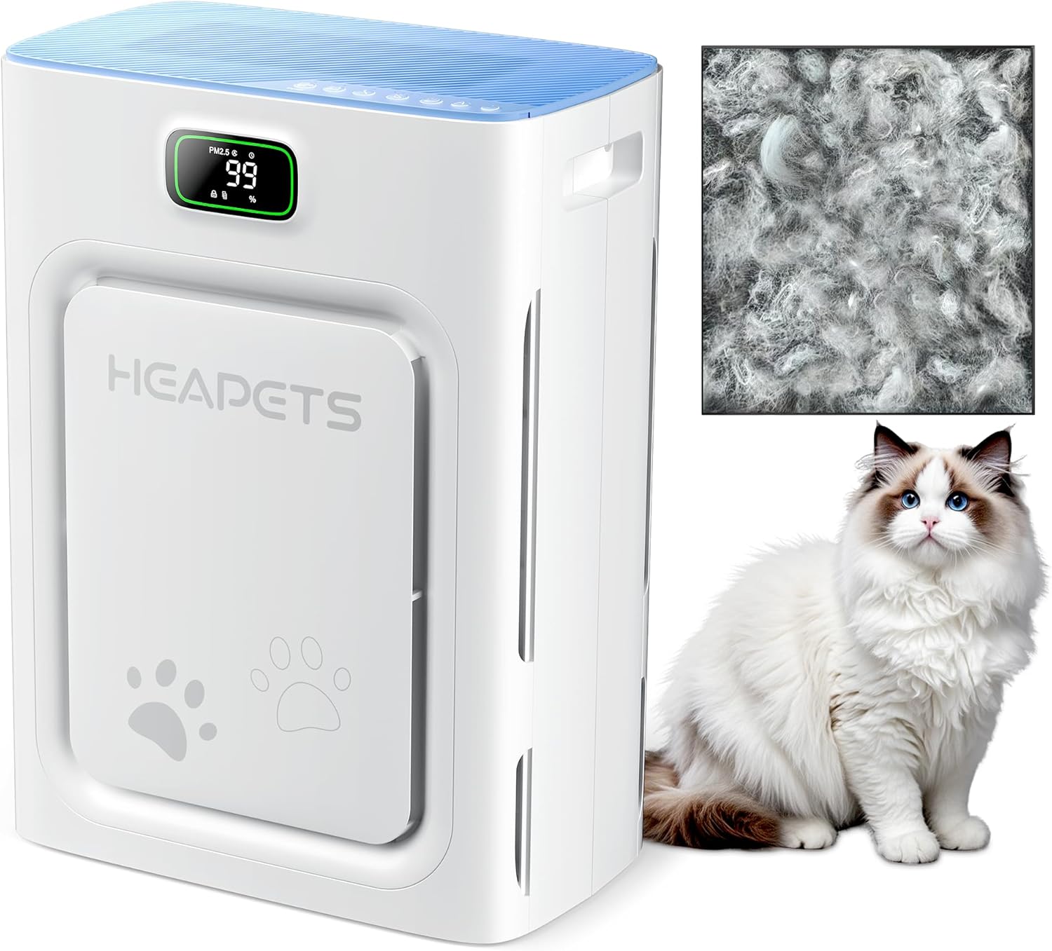 Pet Air Purifier for Home Large Room 2500 sq ft with H13 HEPA