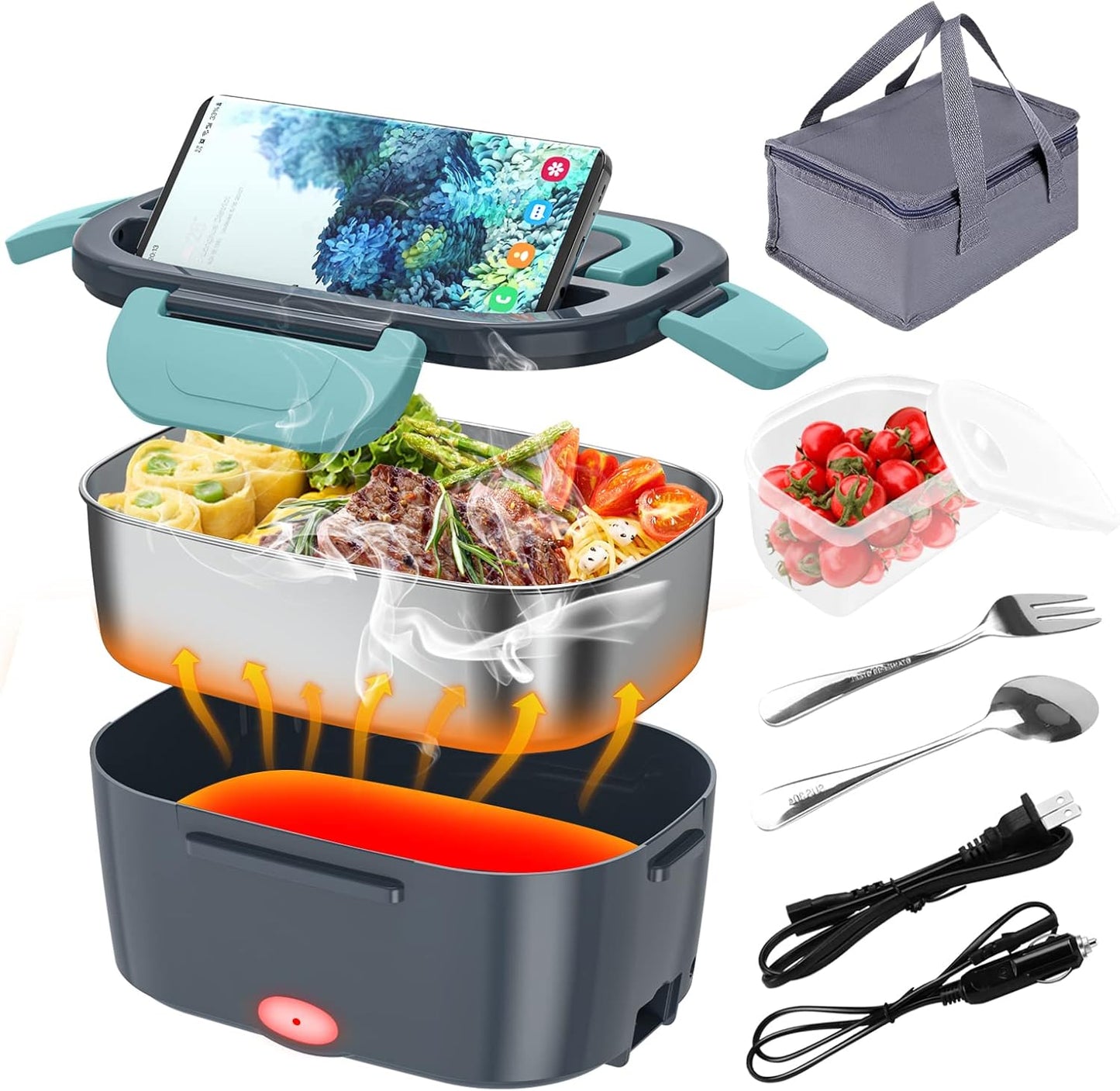 CHARMDOO Electric Lunch Box: Faster Heating, Anywhere