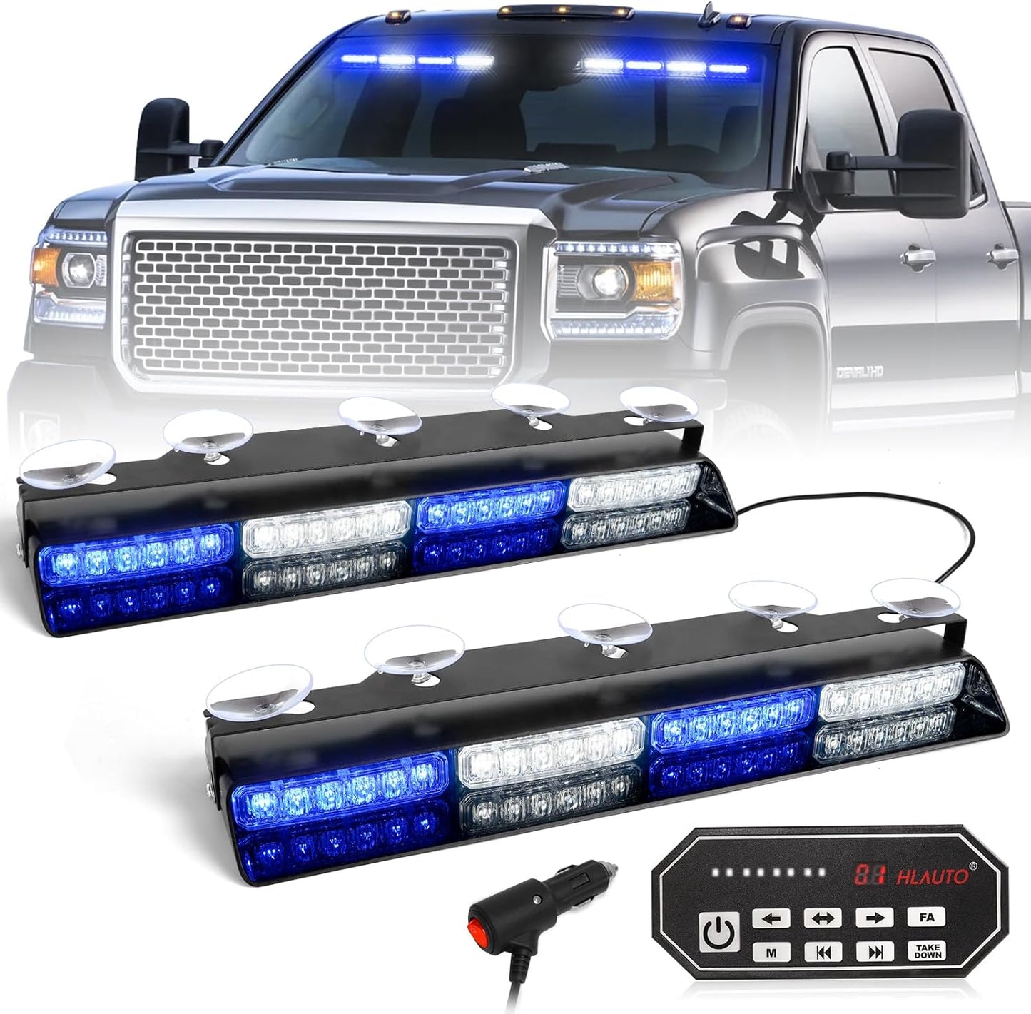 HLauto 604N Emergency Dash Strobe Lights for Trucks Vehicles