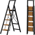 HillhutApex 5 Step Foldable Aluminum Step Ladder for Home Use