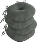 15 in Round Bistro Chair Cushions Set of 4 - Dark Grey