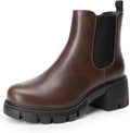 Women's Elastic Chelsea Ankle Boots Platform Low Chunky Heel DREAM