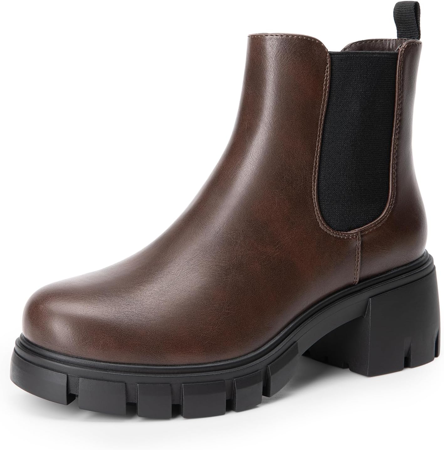 DREAM PAIRS Women's Elastic Chelsea Ankle Boots for Fall Style