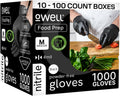 Black Nitrile Gloves 4 Mil Food Safe Disposable - Durable Protection