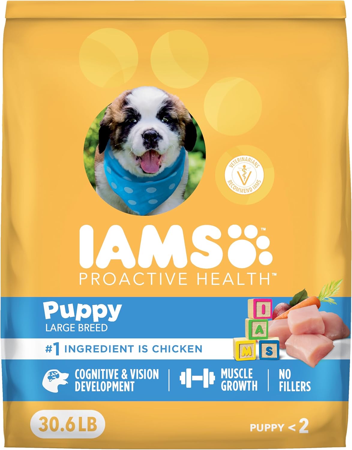 IAMS Proactive Health Large Breed Puppy Food with Real Chicken