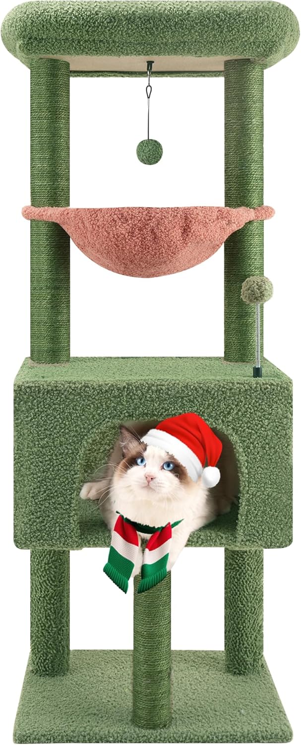 Fashion Design 43.3 Cat Trees with Cozy Hideouts for Cats